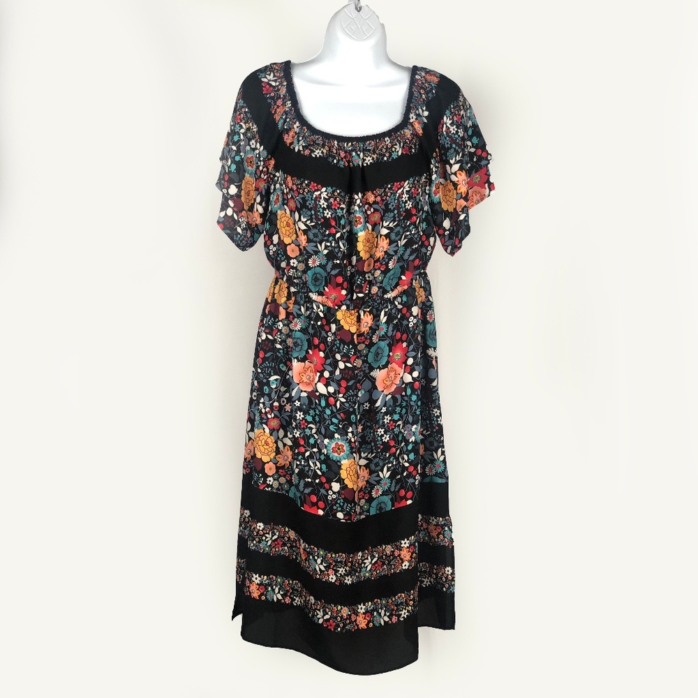 Loft off-the-Shoulder Floral Print Dress